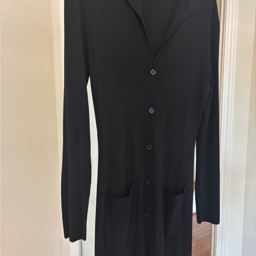 Max Studio Black Buttoned Sheath Dress